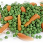 Peas and baby carrots